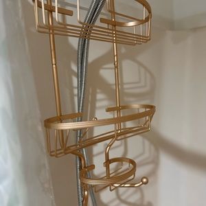 3 Tier Shower Caddy 
Rose Gold Finish
Aluminum/Rustproof
25x11x5 inches